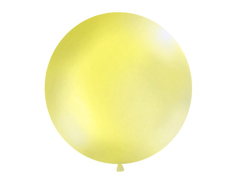 PartyDeco, olbrzymi okrągły balon, żółty, 1 m
