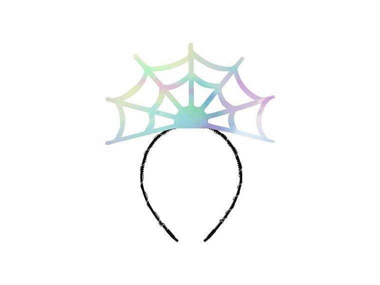 PartyDeco, opaska na głowę, pajęczyna holo, 21-23 cm