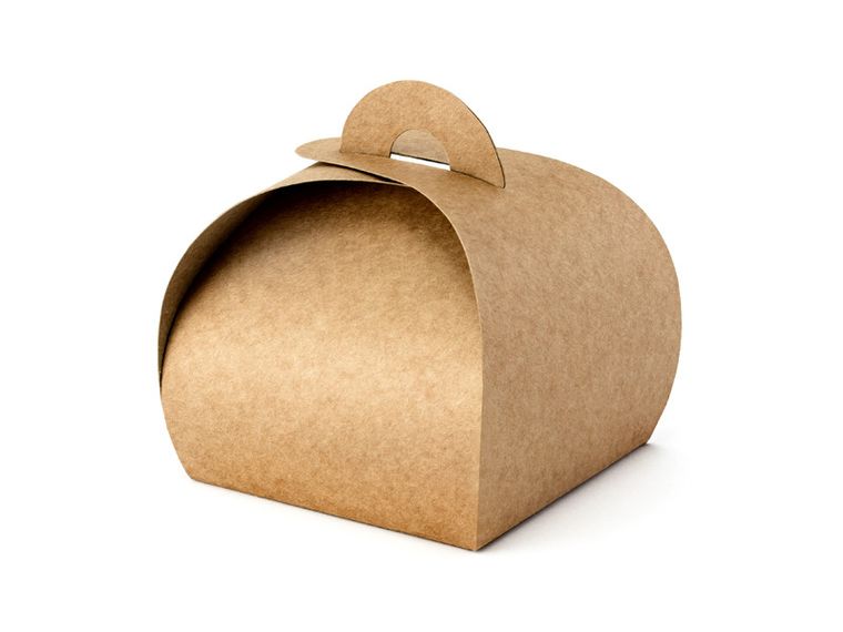 PartyDeco, ozdobne pudełeczka, kraft, 6-6-5,5 cm, 10 szt.