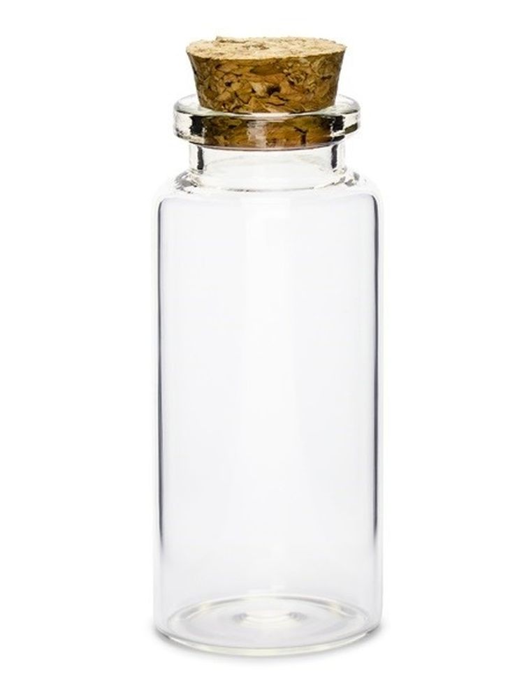 PartyDeco, ozdobne pudełeczka, w kształcie buteleczki szklanej z korkiem, 12 szt.