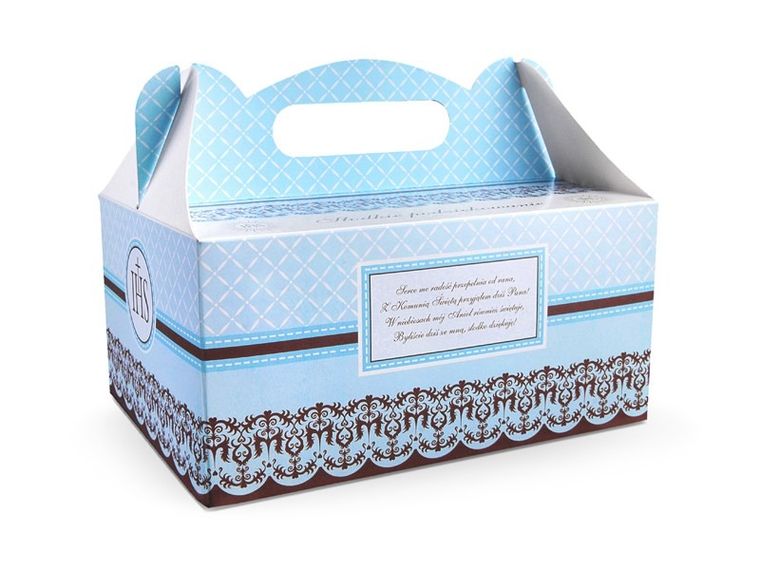 PartyDeco, ozdobne pudełka na ciasto komunijne, 10 szt.