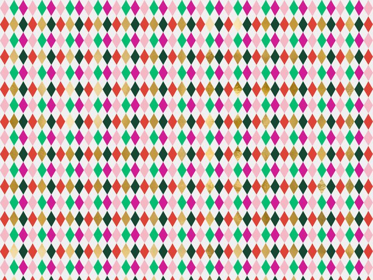 PartyDeco, papier do pakowania, Romby, 70-200 cm