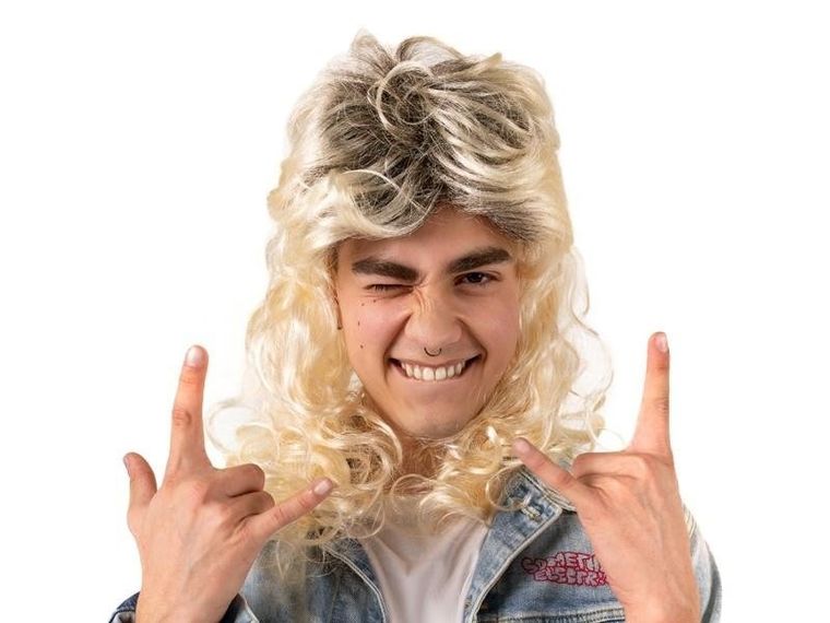 PartyDeco, peruka, długa, lata 80-te, blond