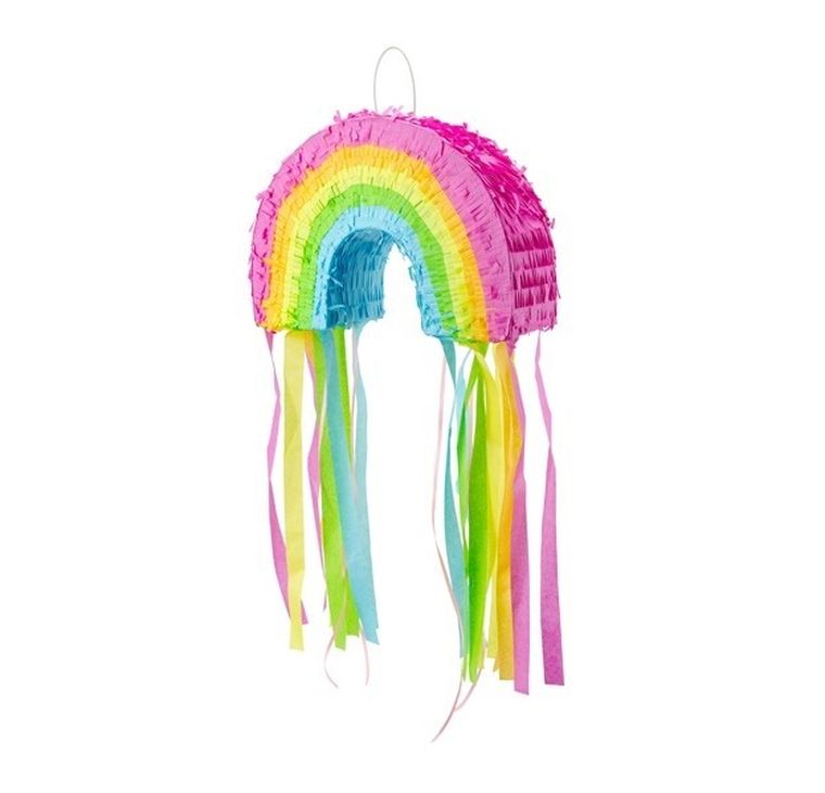 PartyDeco, piniata urodzinowa, tęcza, mix kolorów