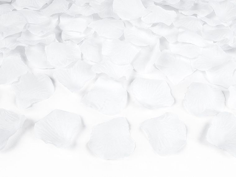 PartyDeco, płatki róż w woreczku, biały, 500 szt.