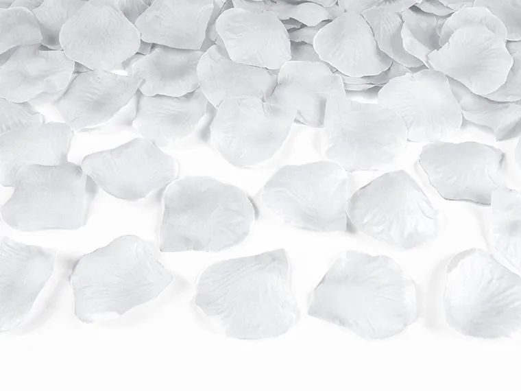 PartyDeco, płatki róż w woreczku, srebrne, 100 szt.