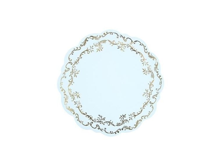 PartyDeco, podkładki pod talerze, błękitne, 35,5 cm, 6 szt.