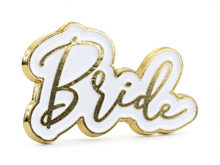 PartyDeco, przypinka Bride, 3,5-2 cm