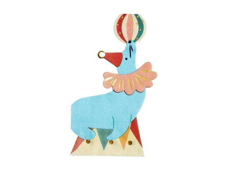 PartyDeco, serwetki, Foka, 11-17 cm, 12 szt.