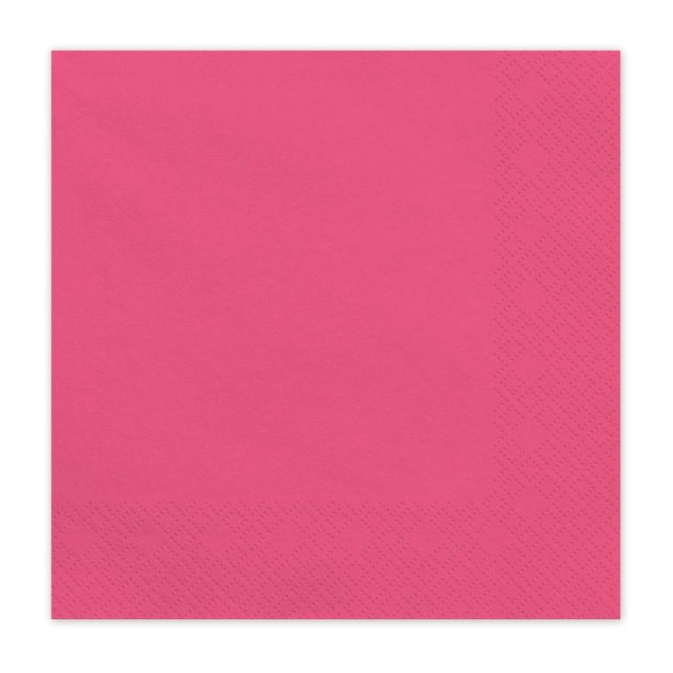 PartyDeco, serwetki papierowe, ciemny różowy, 33-33 cm, 20 szt.