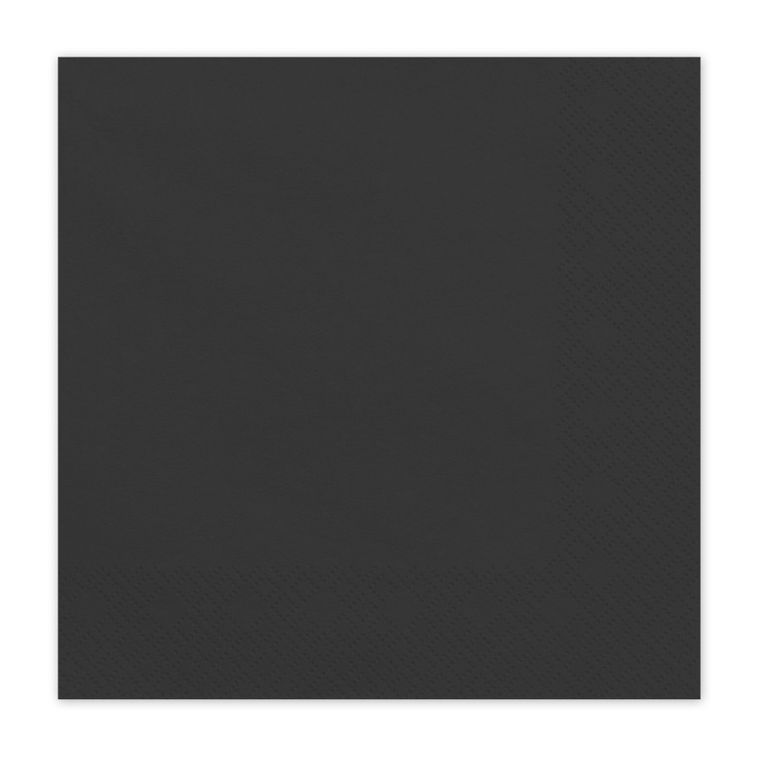 PartyDeco, serwetki papierowe, czarny, 33-33 cm, 20 szt.