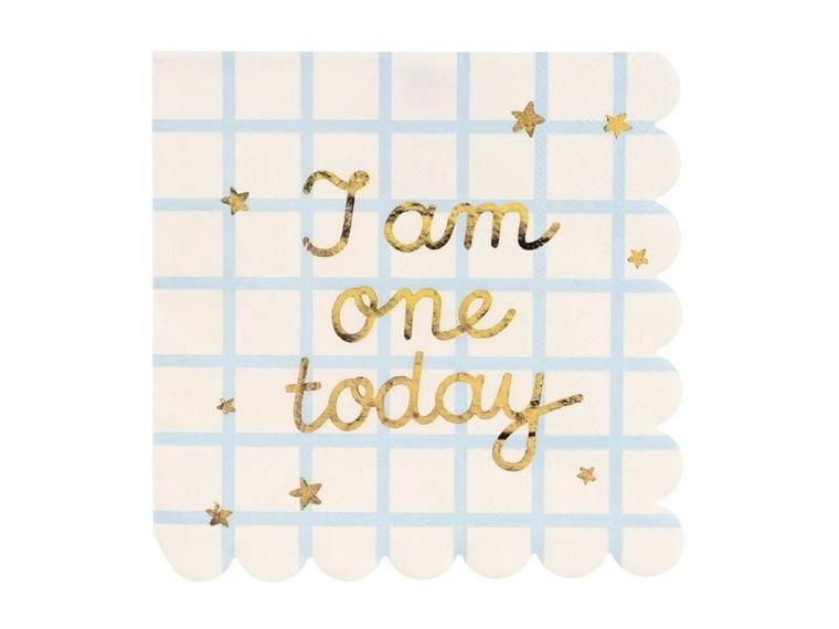 PartyDeco, serwetki papierowe, I am one today, 33-33 cm