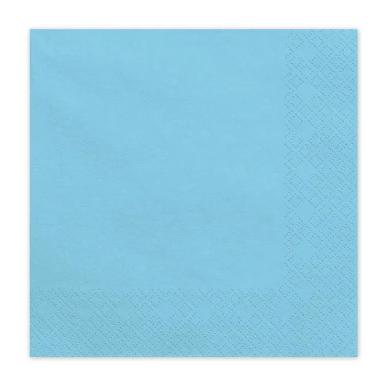 PartyDeco, serwetki papierowe, jasny niebieski, 33-33 cm, 20 szt.