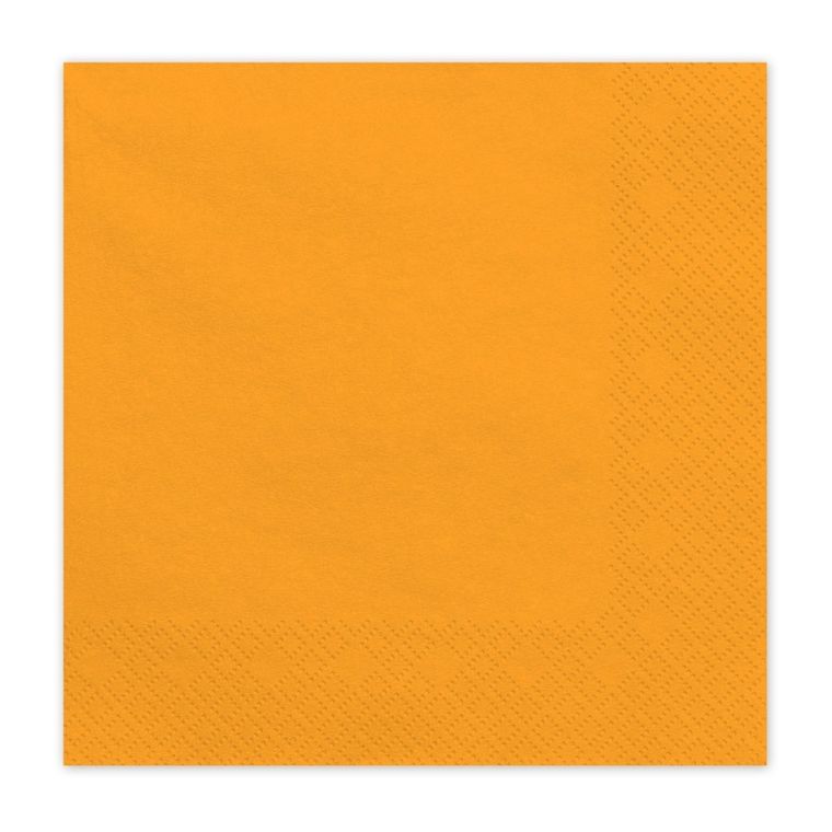 PartyDeco, serwetki papierowe, jasny pomarańczowy, 33-33 cm, 20 szt.