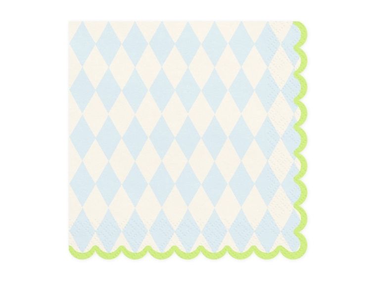 PartyDeco, serwetki papierowe, romby, 33-33 cm, 20 szt.