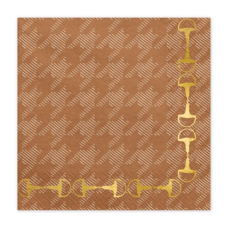 PartyDeco, serwetki papierowe, strzemiona, 33-33 cm, 12 szt.