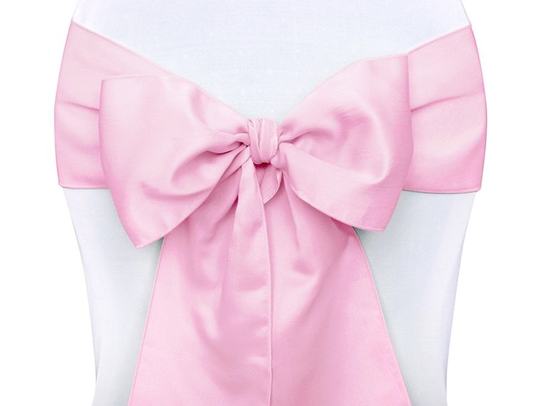 PartyDeco, szarfy na krzesło, jasny różowy, 0,15-2,75 m, 10 szt.