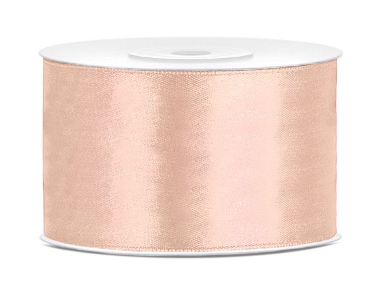 PartyDeco, tasiemka ozdobna satynowa, j.brzoskwinia, 38mm, 25m