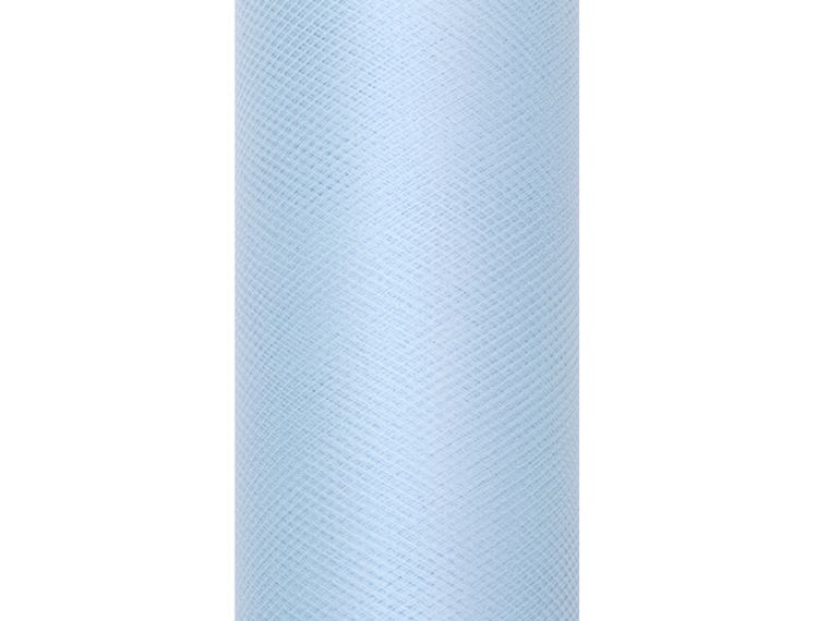 PartyDeco, tiul do dekoracji gładki, błękitny, 0,15-9 m