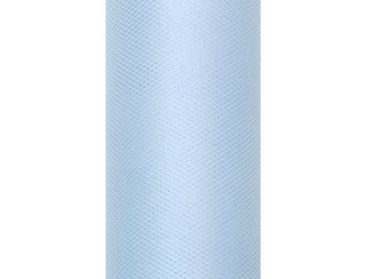PartyDeco, tiul do dekoracji gładki, błękitny, 0,50-9 m