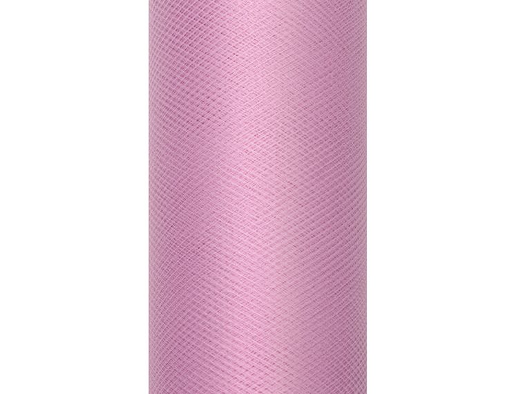 PartyDeco, tiul do dekoracji gładki, różowy pudrowy, 0,30-9 m