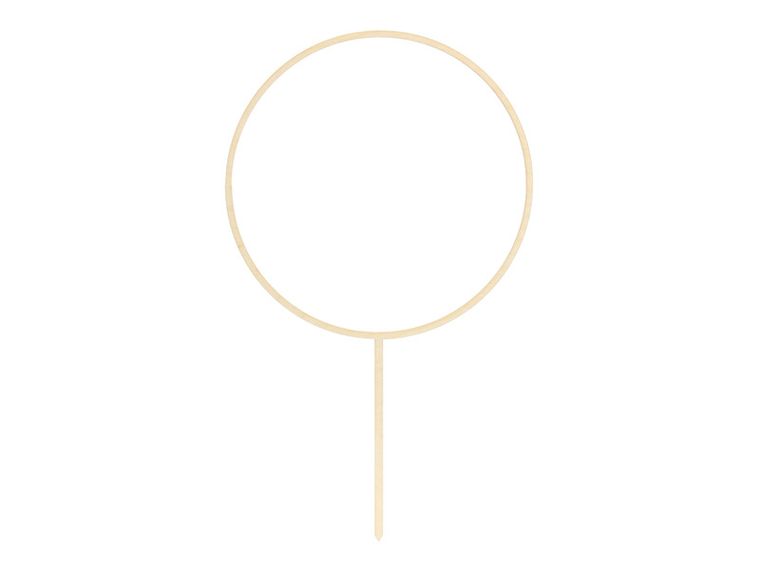 PartyDeco, topper drewniany Obręcz, 24.5 cm, 1 szt.