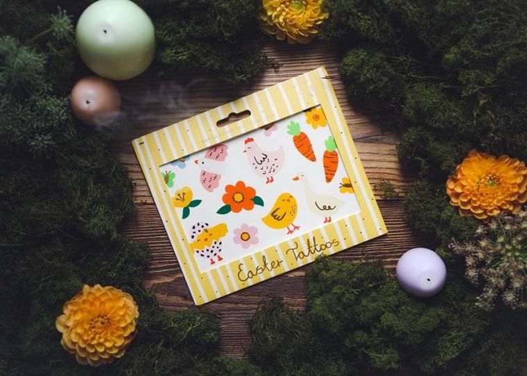 PartyDeco, Wielkanoc, wiosna, tatuaże, 20 szt.