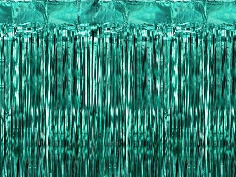 PartyDeco, zasłona dekoracyjna, kurtyna party, butelkowa zieleń, 100-200 cm