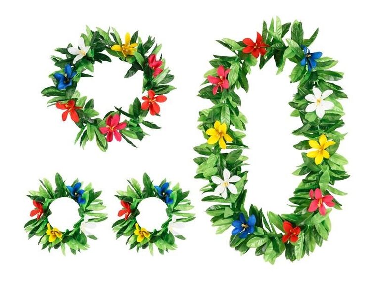 PartyDeco, zestaw hawajski zielony, rozmiar uniwersalny