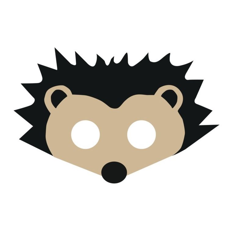 PartyPal, maska Jeż, filcowa