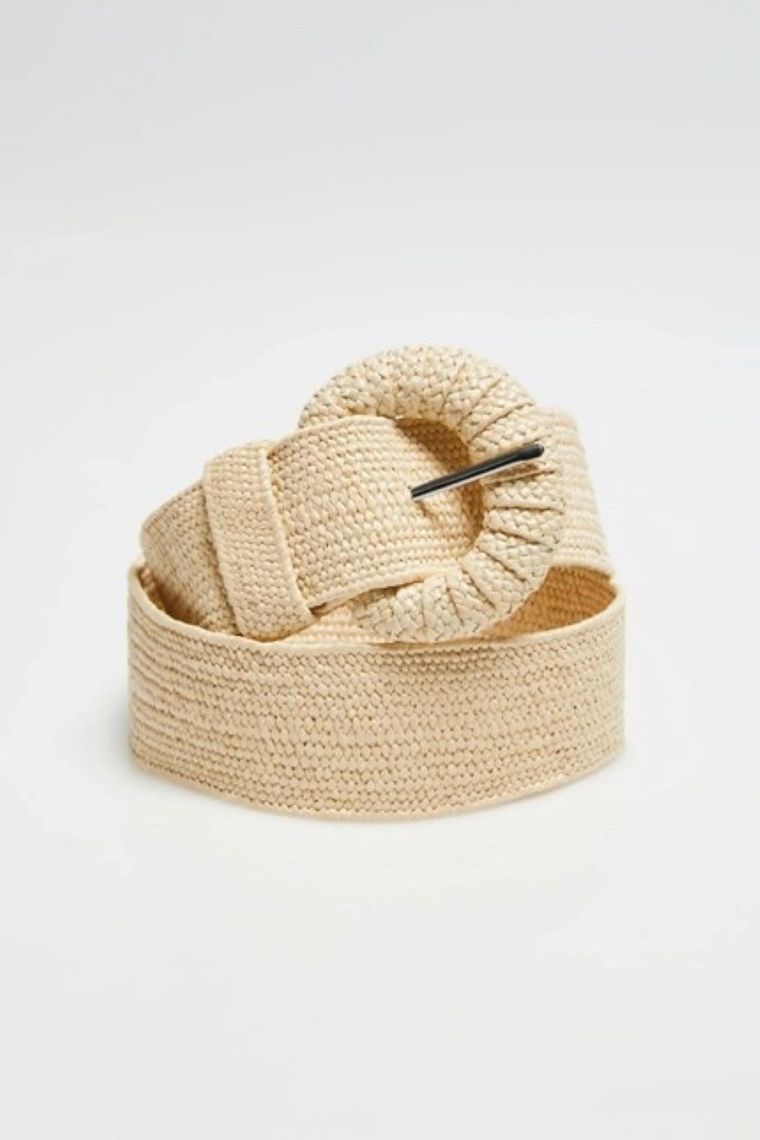 Pasek damski, beżowy, Moodo