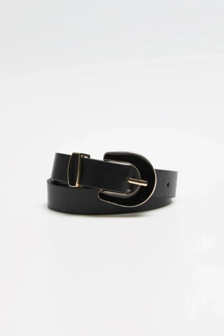 Pasek damski, czarny, Moodo