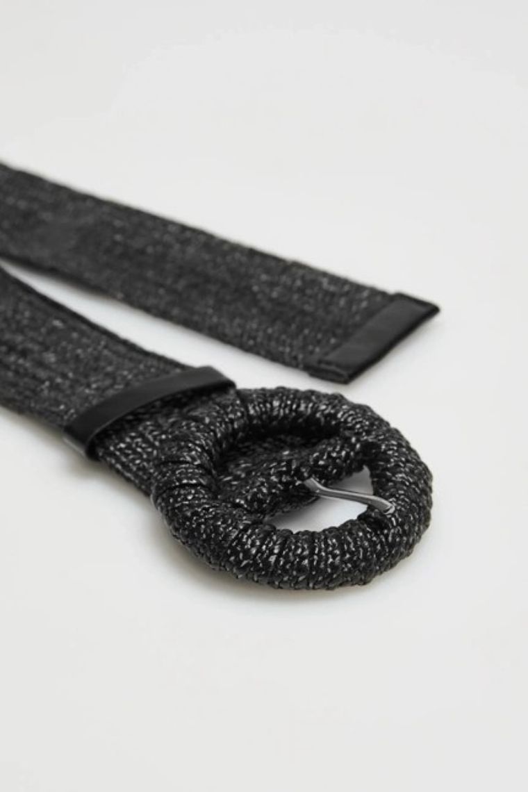 Pasek damski, czarny, Moodo