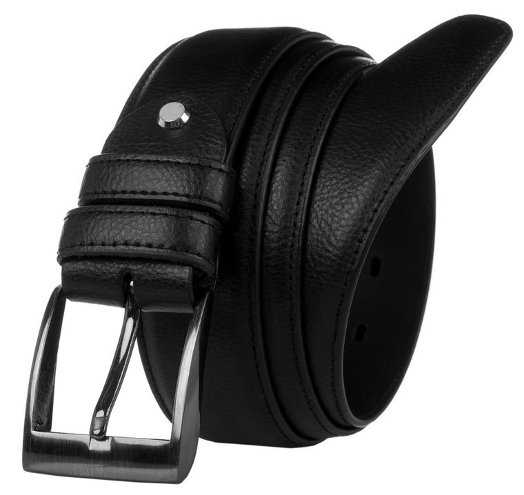 Pasek męski, czarny, skórzany, Rovicky