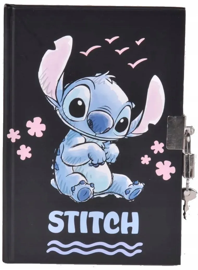 Paso, Lilo i Stitch, pamiętnik z kłódką, A5, 50 kartek, linia, Sky Blue