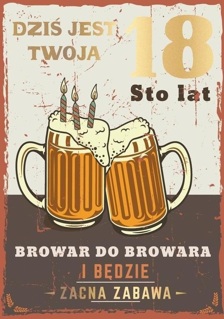 Passion Cards, karnet B6 z kopertą, Urodziny 18