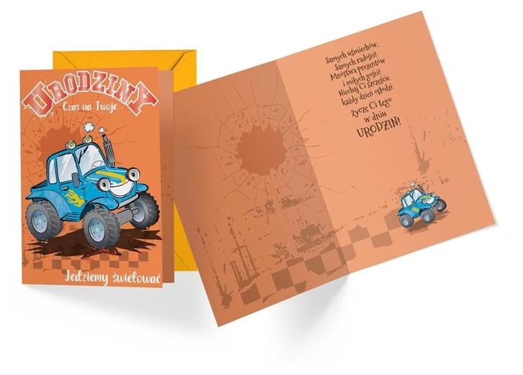 Passion Cards, karnet B6 z kopertą, Urodziny, Truck