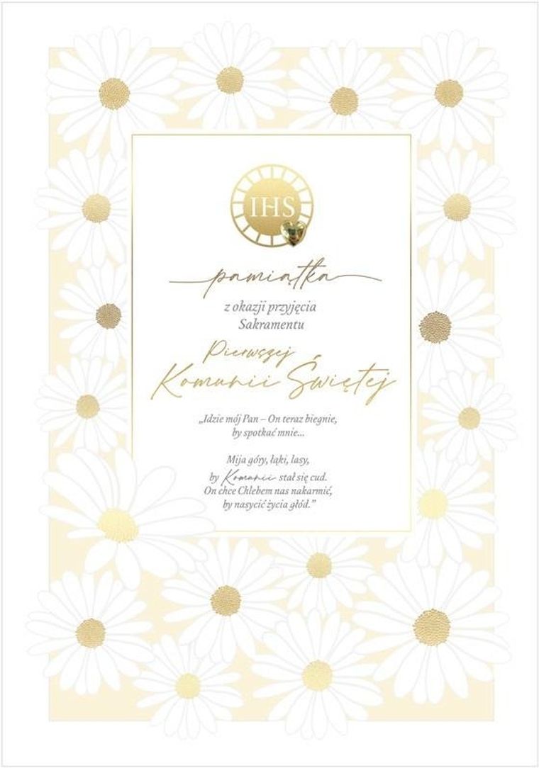 Passion Cards, karnet primus, Komunia