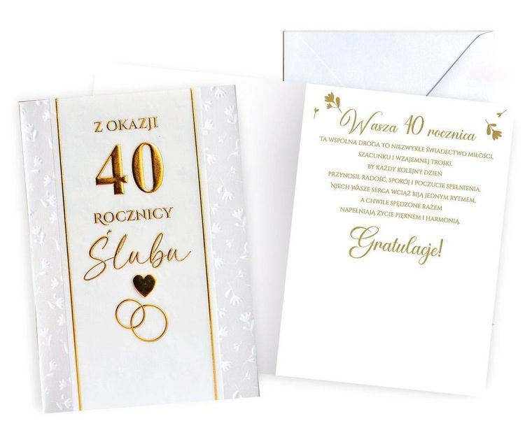 Passion Cards, karnet, Rocznica Ślubu 40
