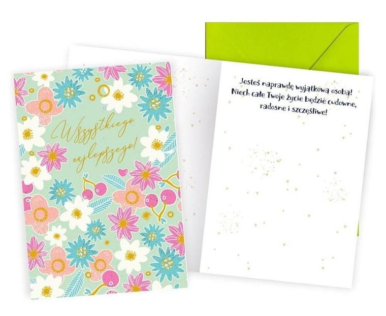 Passion Cards, karnet, Urodziny, kwiatki