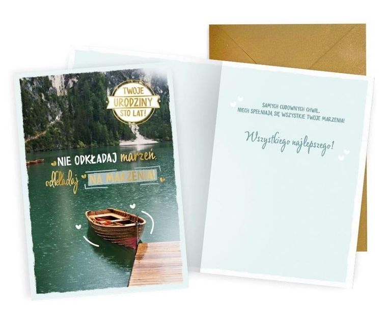 Passion Cards, karnet, Urodziny, łódka