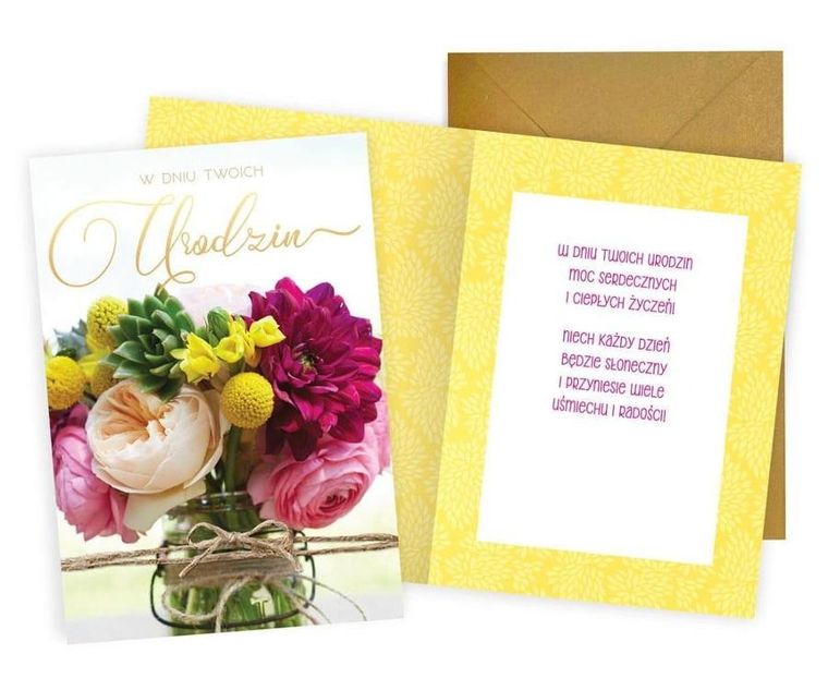 Passion Cards, karnet, W dniu urodzin, kwiaty