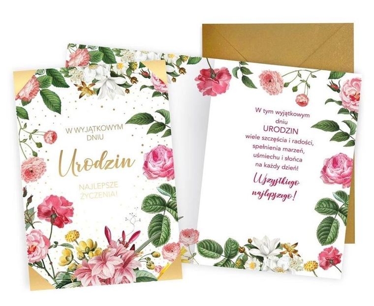 Passion Cards, karnet, W wyjątkowym dniu urodzin, kwiaty