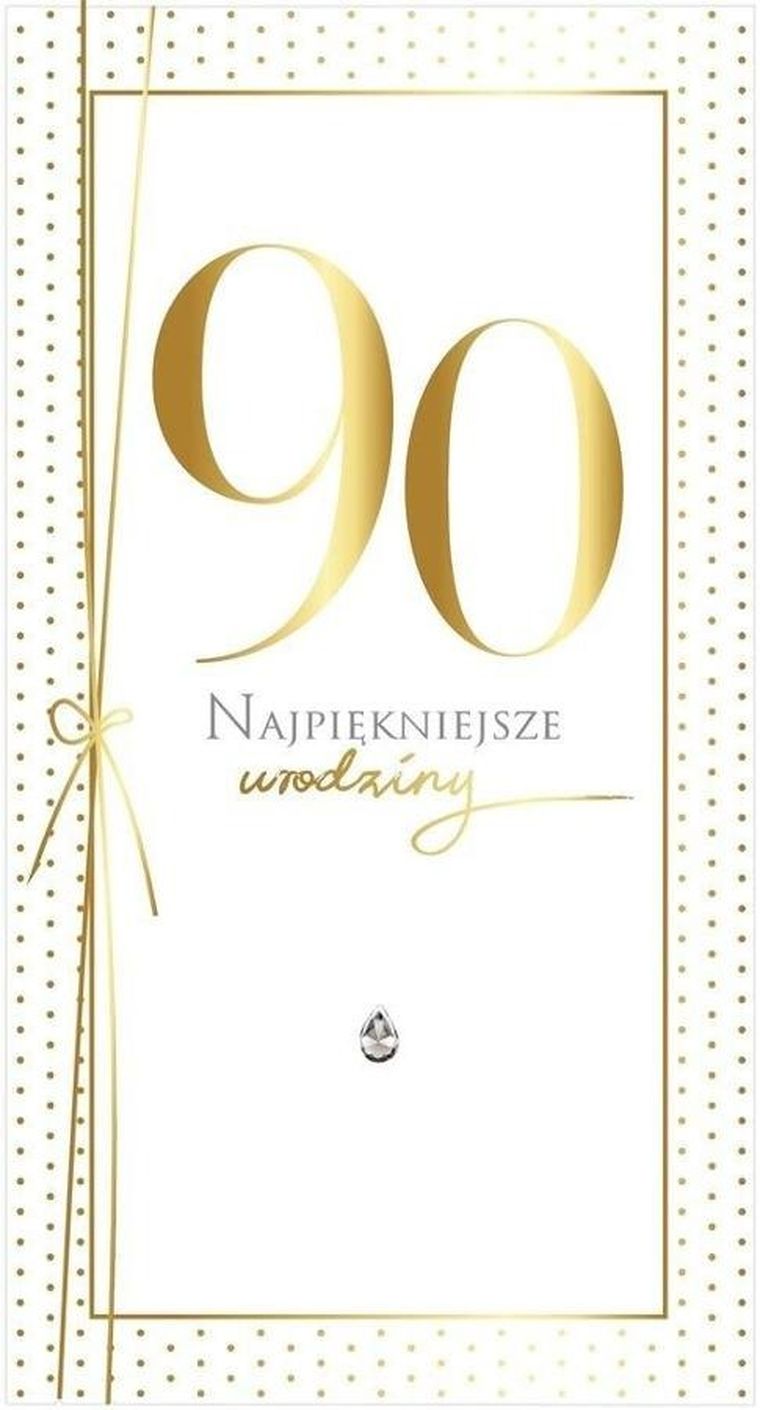 Passion Cards, karnet z kopertą, Urodziny 90, 114-215 mm