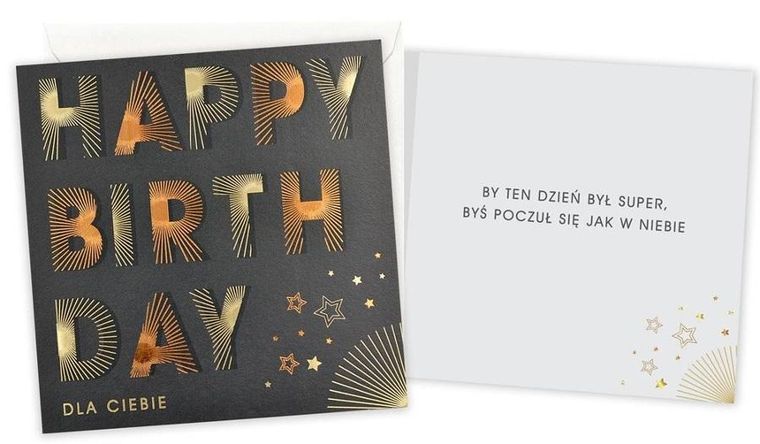 Passion Cards, kartka, urodziny męskie, Happy Birthday