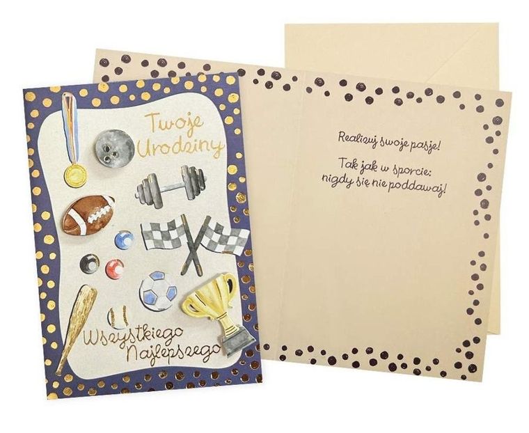 Passion Cards, kartka, urodziny męskie, sport