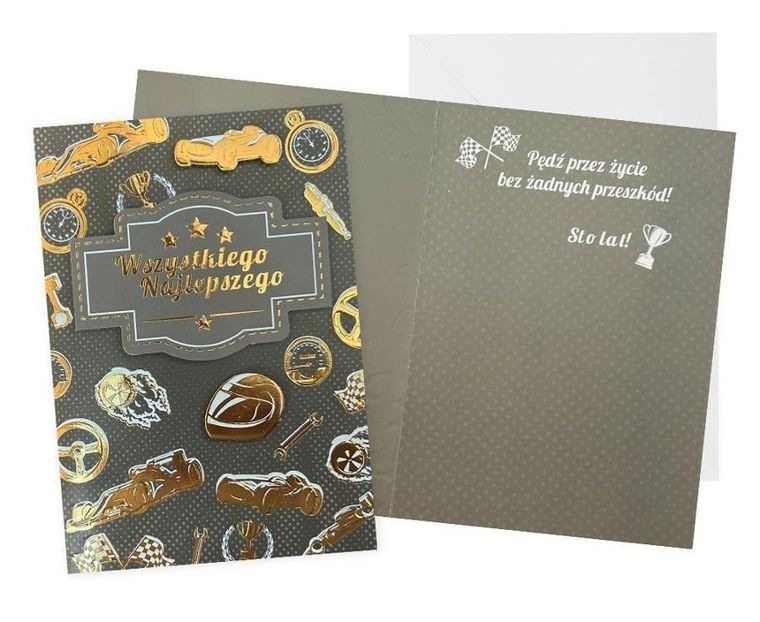 Passion Cards, kartka, urodziny męskie, wyścig
