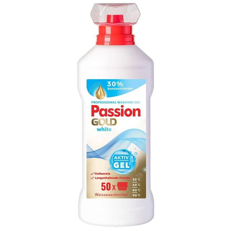 Passion Gold, Professional, żel do prania do ubrań białych, 2 l