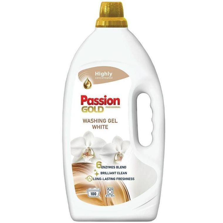 Passion Gold, Professional, żel do prania ubrań białych, 4l