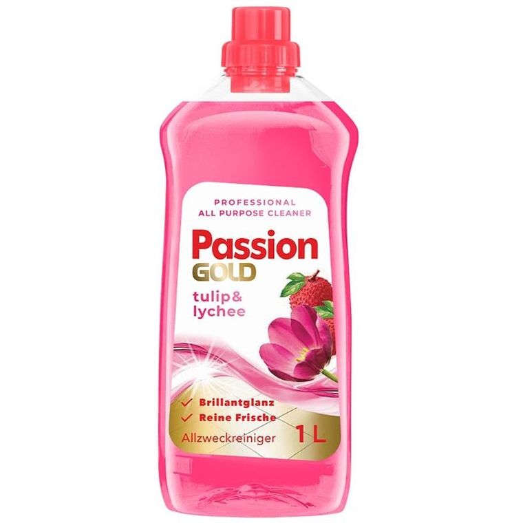 Passion Gold, uniwersalny płyn do mycia podłóg, tulipan i liczi, 1 l